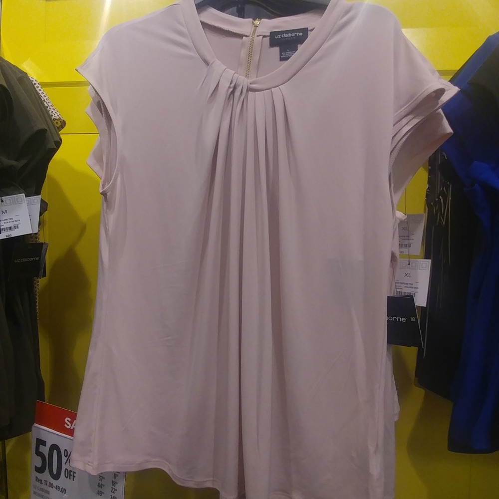 Light Pink short sleeve blouse